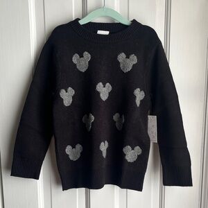Disney Boys Black and Gray Mickey Mouse Sweater size 5